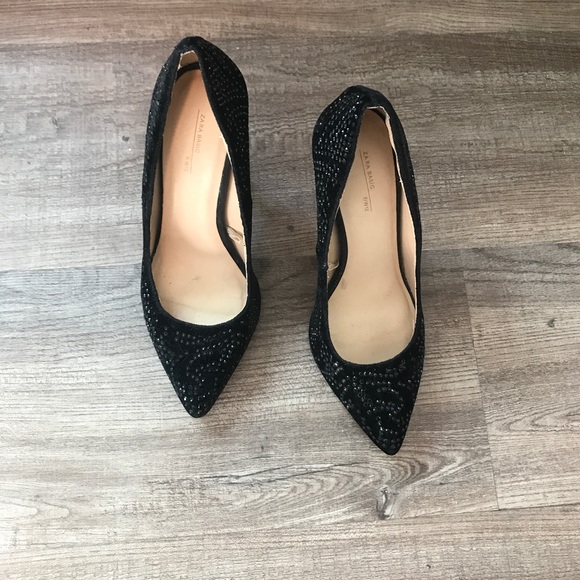 ZARA DAZZLING BLACK HEELS - Picture 6 of 8